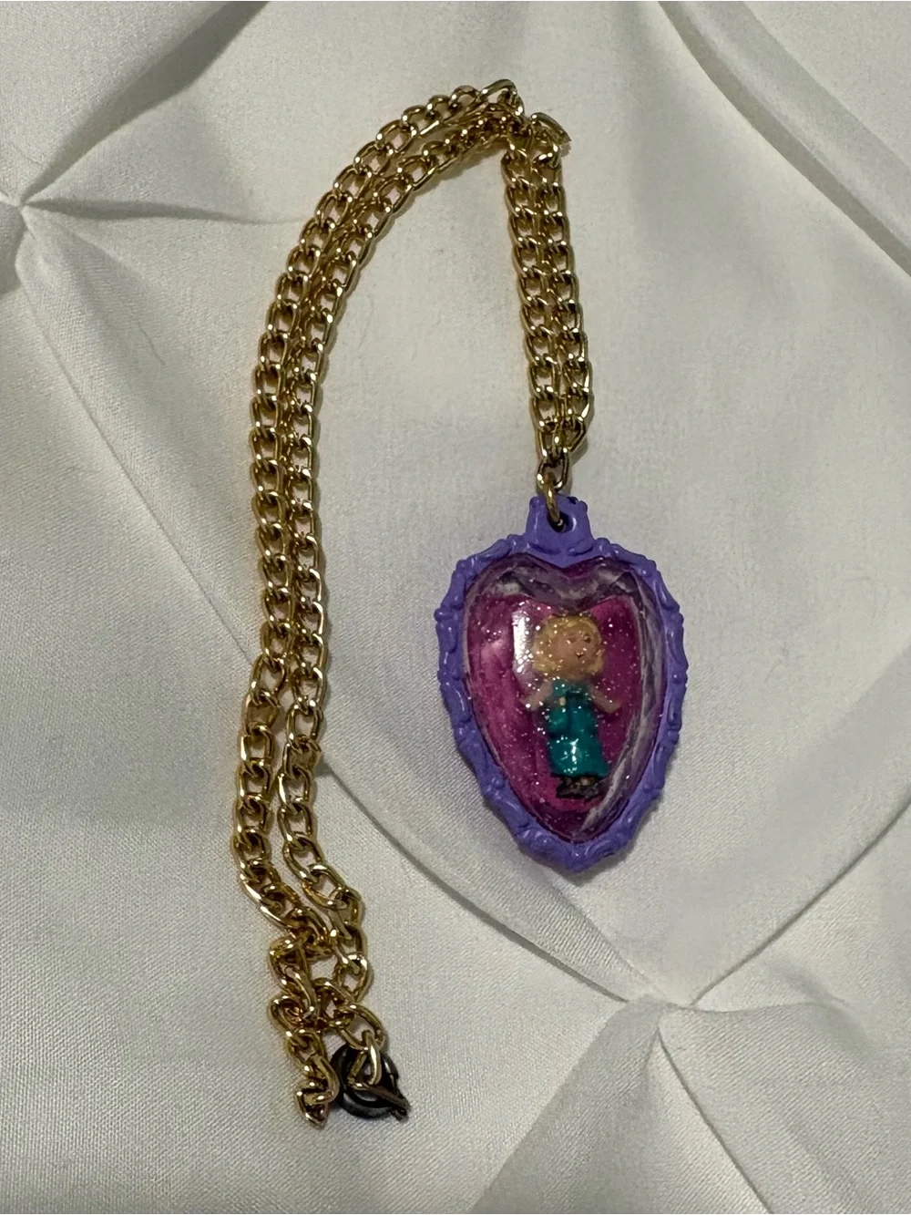 Polly Pocket Rose Dream Necklace 1993 By blue bird, Excellent